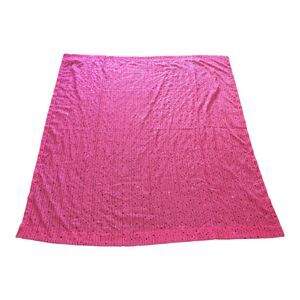 Corona Curtain Co Single Panel Dark Pink Sequin Kids Teen Room Semi Sheer 65x56